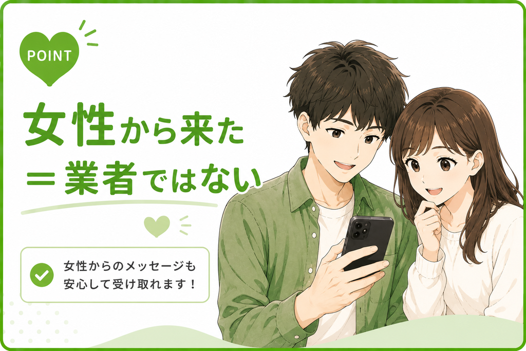 ハッピーメール　女性から来た＝業者ではない