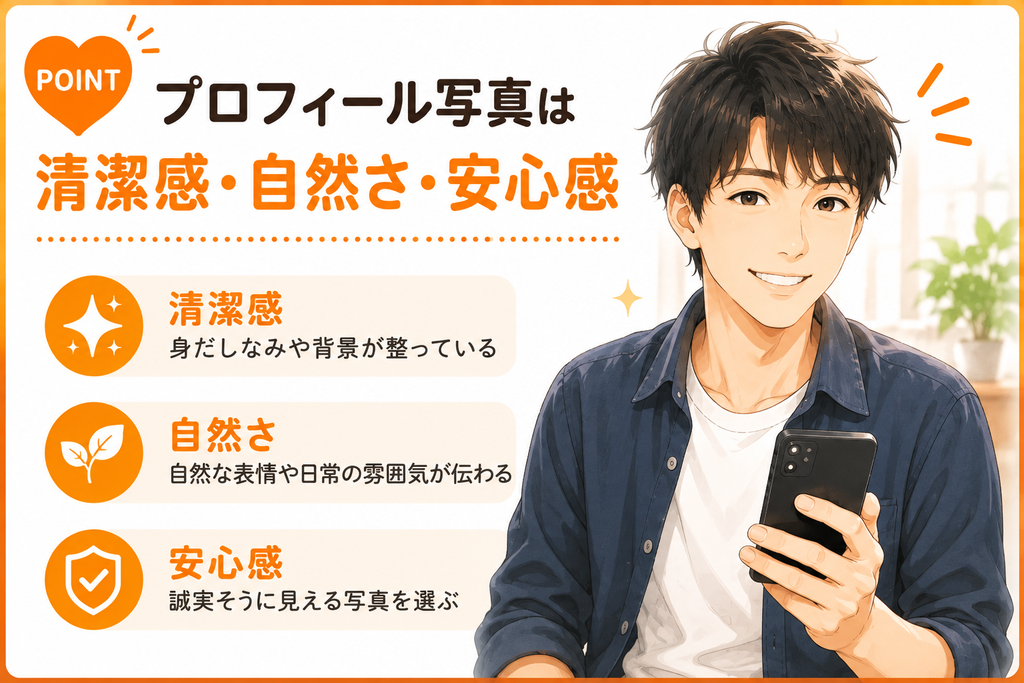 イククル　プロフィール写真は清潔感・自然さ・安心感