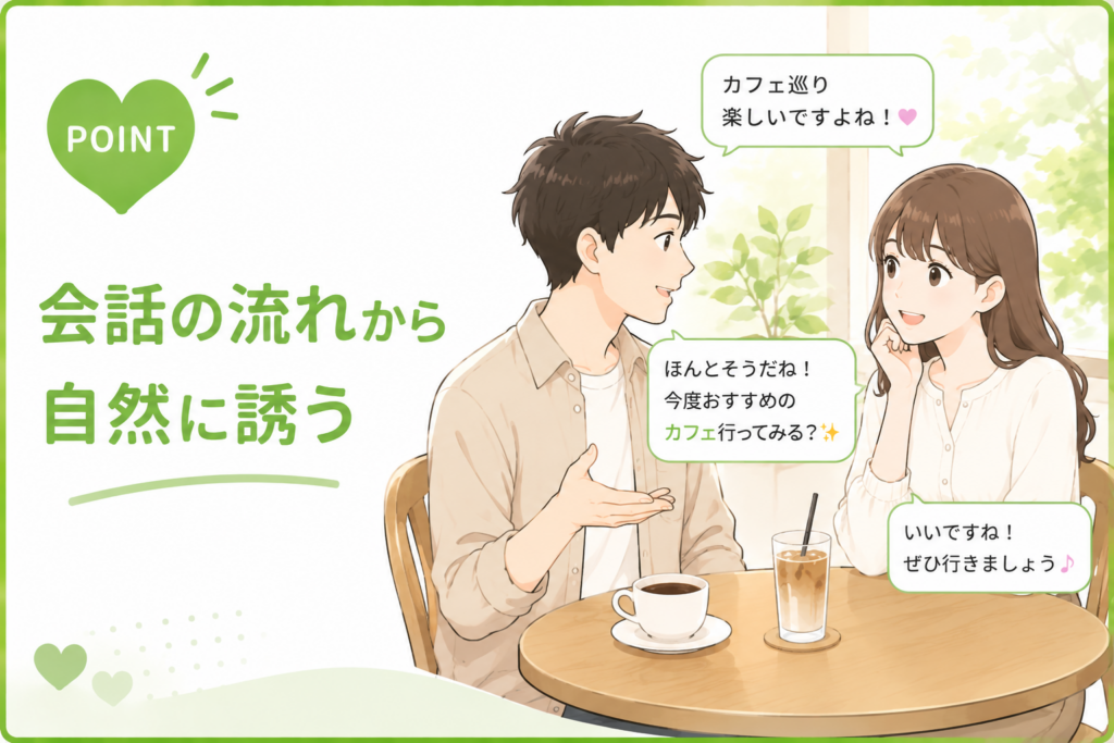 ハッピーメール 会話の流れから自然に誘う