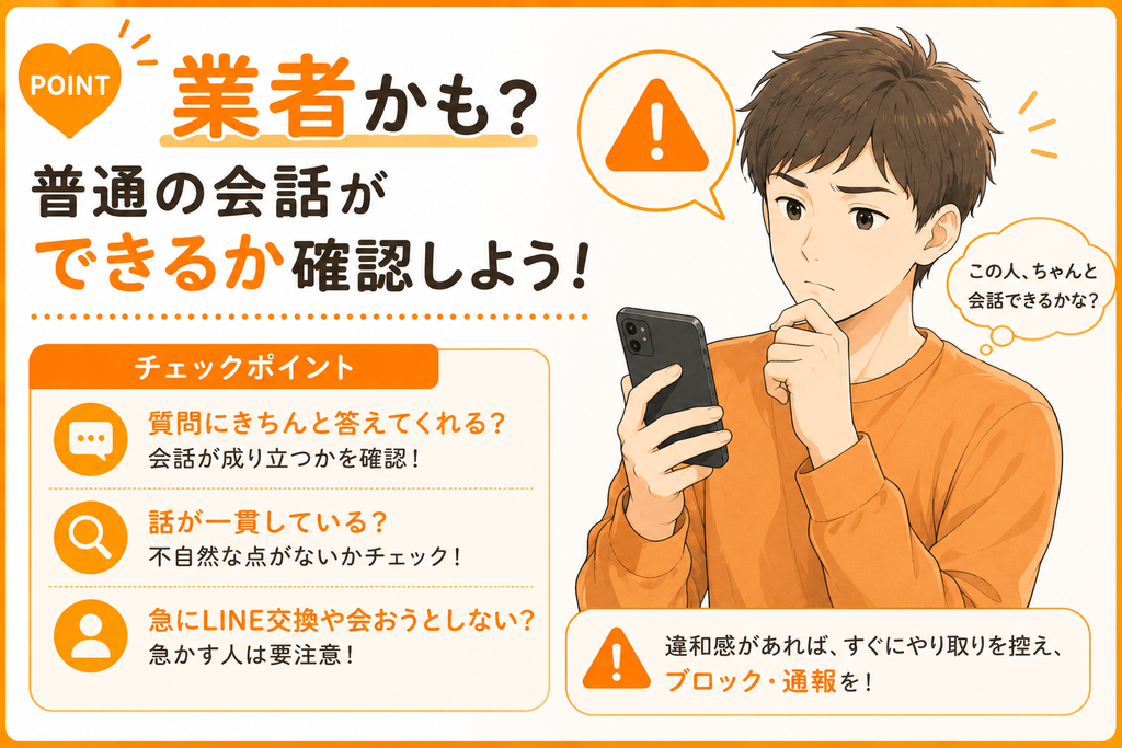 イククル　業者は普通の会話ができるか確認
