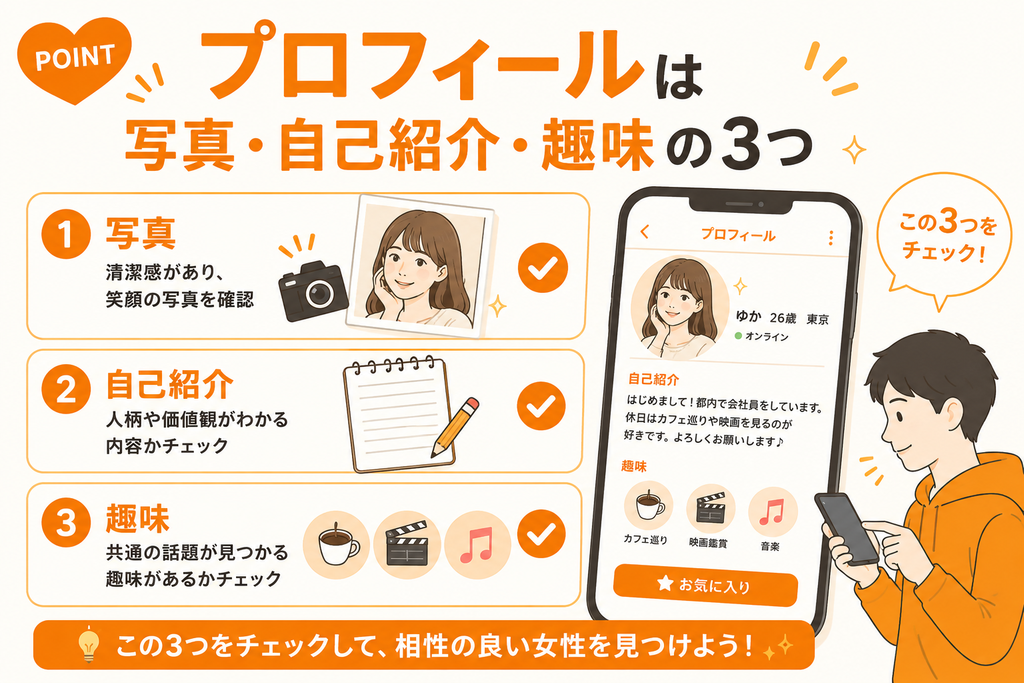 イククル プロフィールは写真・自己紹介・趣味の3つ