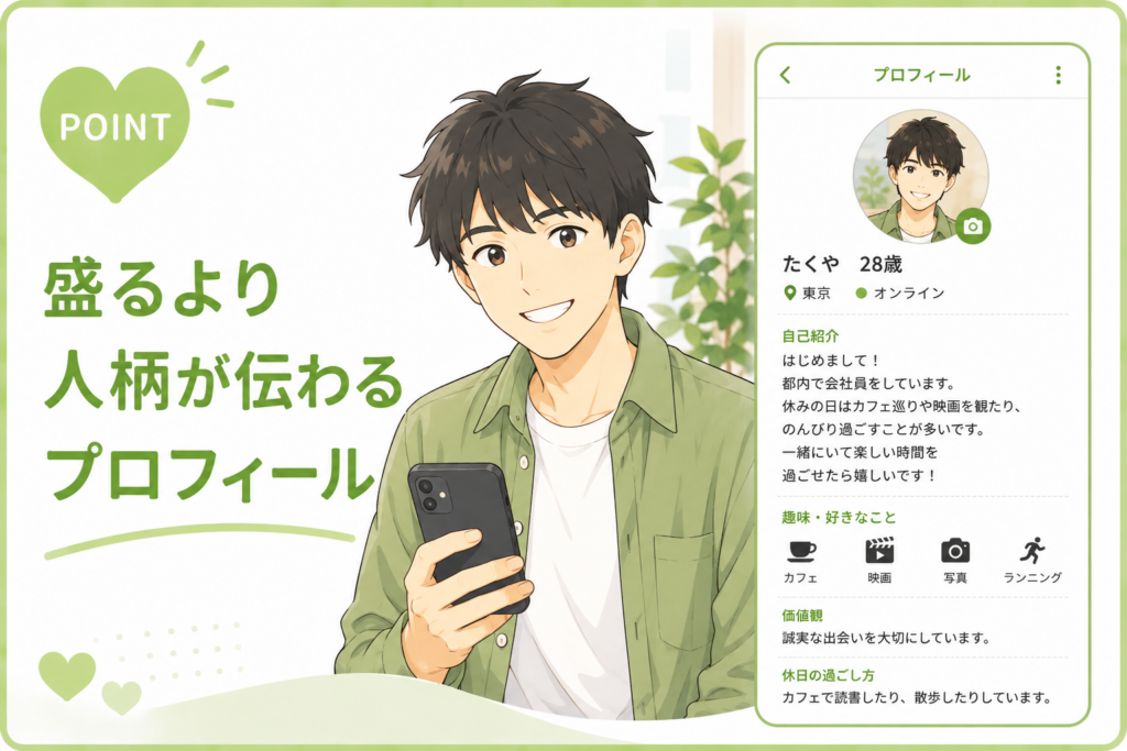ハッピーメール 盛るより人柄が伝わるプロフィール