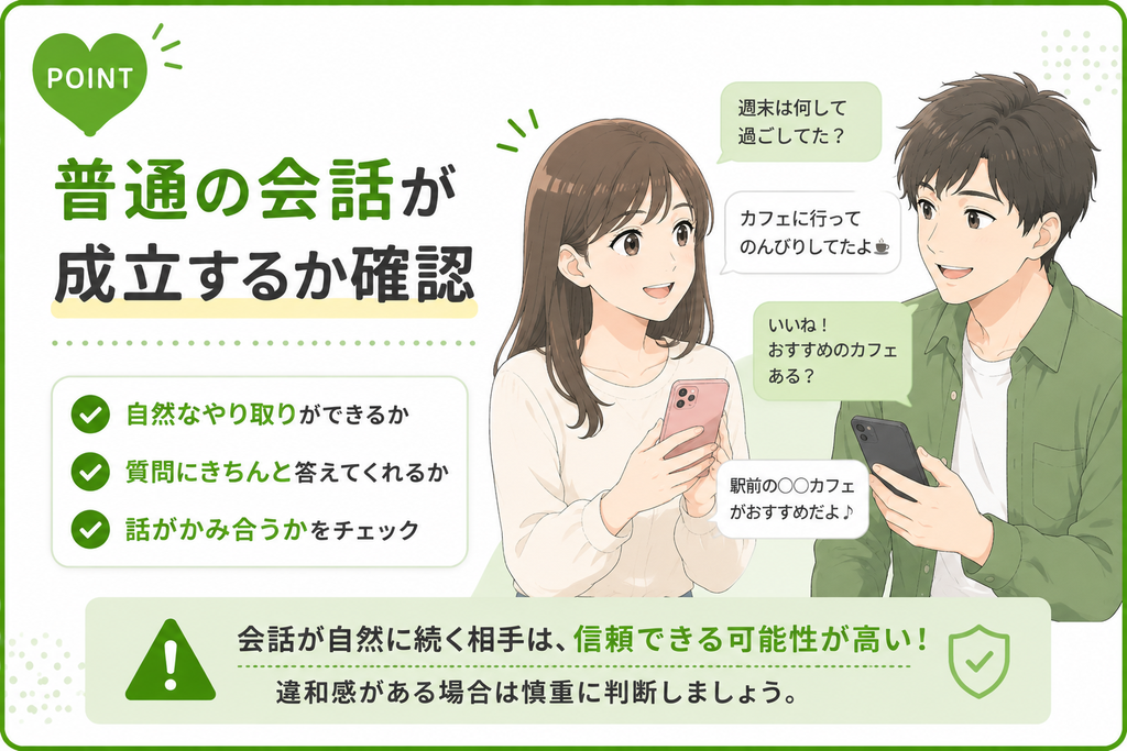 ハッピーメール 普通の会話が成立するか確認
