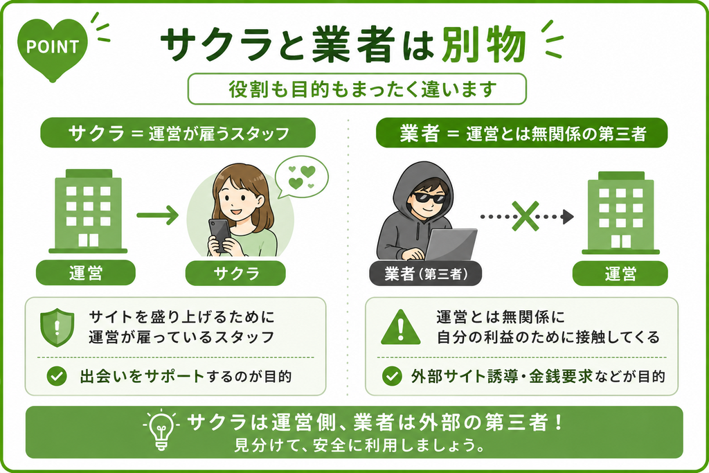 ハッピーメール サクラと業者は別物